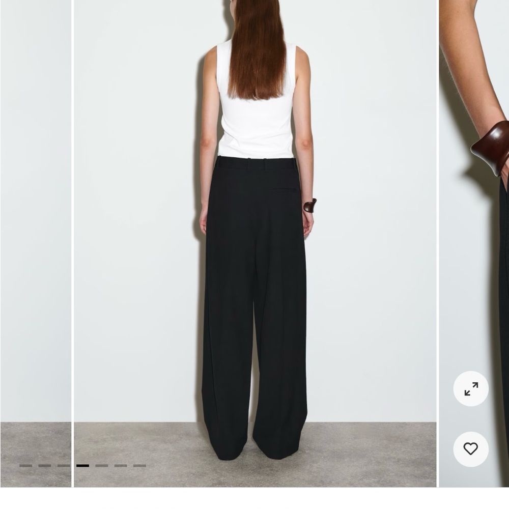 COS Relaxed Twill Wide-Leg Women's Pants - Picture 3 of 10